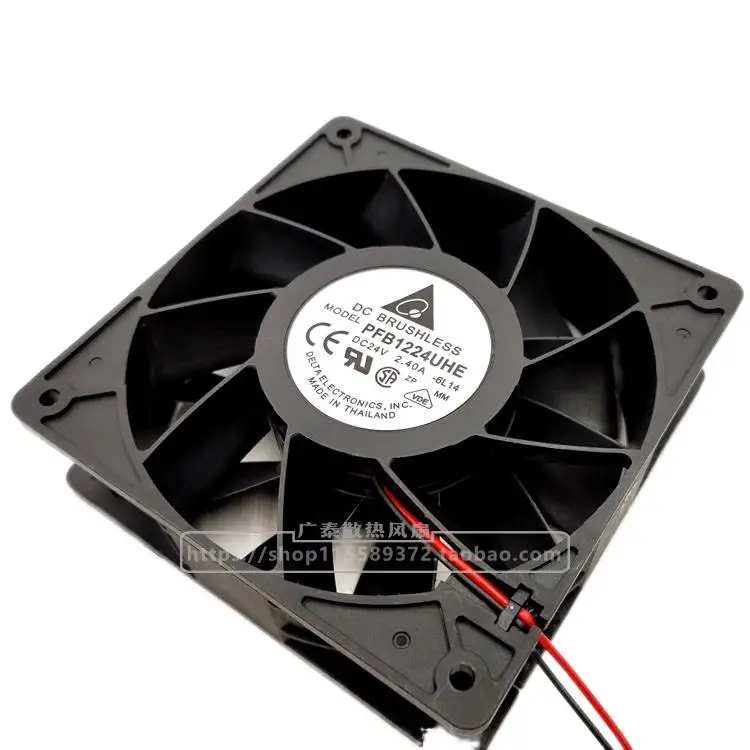 

Delta 12cm 12038 PFB1224UHE 24V 2.40A Max Airflow Rate High-Speed Converter Fan