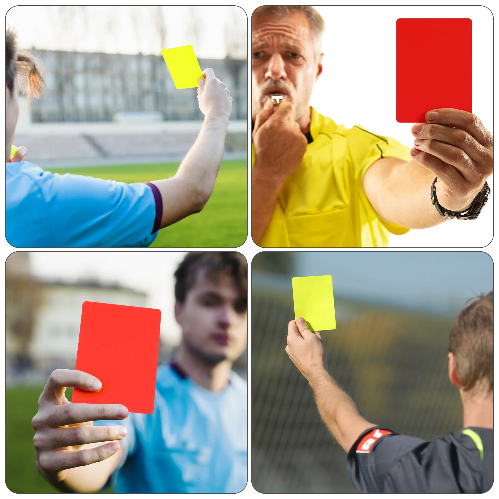 10 Pcs Soccer Referee Cards Standard Accessory Portable Yellow Red Multi-function Kit Professional