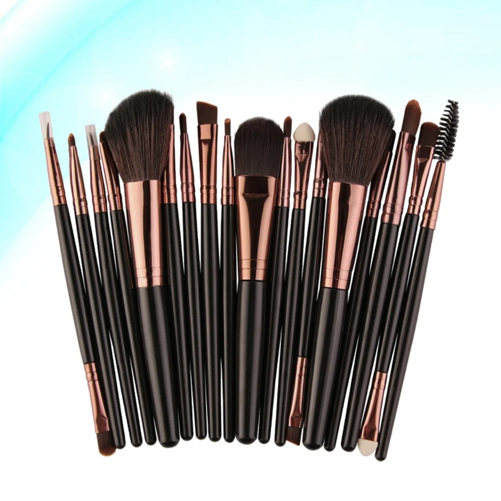 Ensemble de pinceaux de maquillage professionnels, 18 pièces, Kit de pinceaux cosmétiques, poils en Nylon, manche en plastique, pinceaux pour poudre, Blush, usage quotidien pour femmes