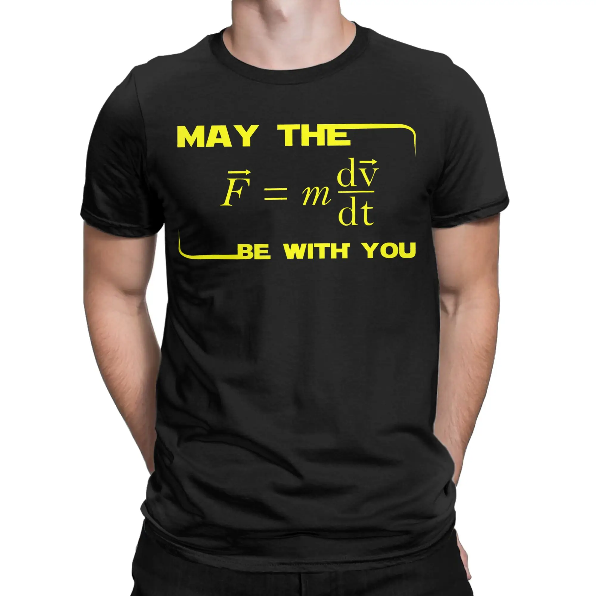 Oversized T-Shirt Summer May The (F = mdv dt) Be With You Physics Geek Fashion T Shirts for Men Plus Size Short Sleeve Clothing