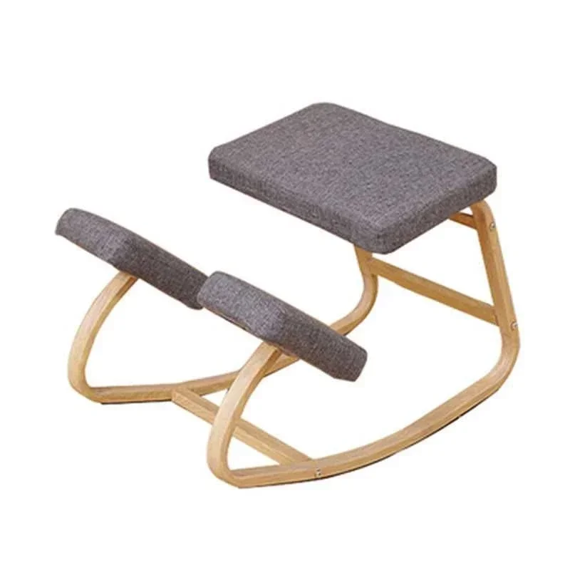 Correction Kneeling Chair Posture Furniture Original Ergonomic Kneeling Rocking Wooden Kneeling Compute Improving Posture Chair