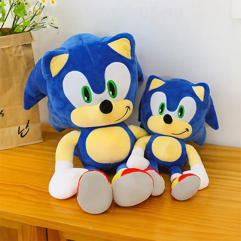 

Large Size 30-60cm Kawaii Plush Toy Sonic The Hedgehog Stuffed Animal Cartoon Big Head Plush Doll for Kids Birthday Xmas Gift