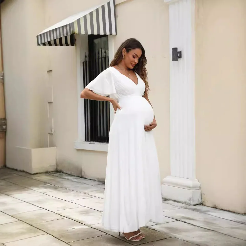 American Fashion Summer V neck Party Dress Maternity Deep V neck Slim Waist Backless Maxi Long White Clothes for Pregnant Women - AliExpress 1501 American Fashion Summer V neck Party Dress Maternity Deep V neck Slim Waist Backless Maxi Long White Clothes for Pregnant Women - AliExpress 1501