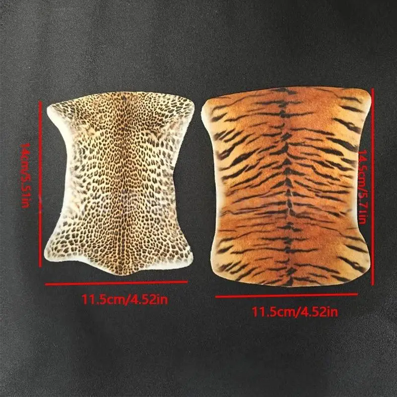 

Hot 1Pcs 1/12 Dollhouse Miniature Tiger Pattern Leopard Pattern Plush Carpet Model Bedroom Living Room Decor Doll House Accessor