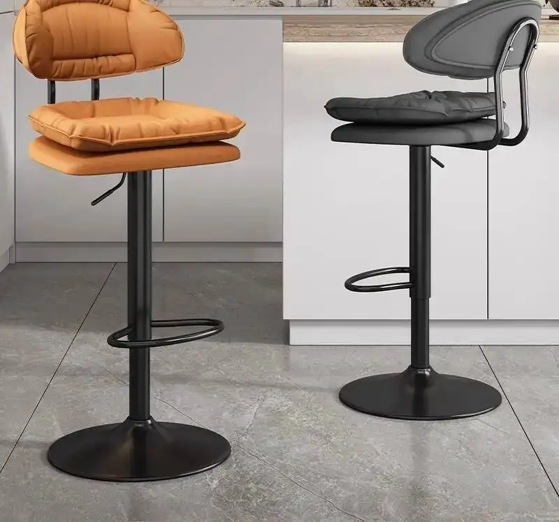 الشمال ضوء فاخر كرسي طويل الساق الترفيه المنزلي مسند الظهر جزيرة كراسي مكتب أمامي أمين الصندوق كراسي العمل الدورية رفع كرسي بار البراز