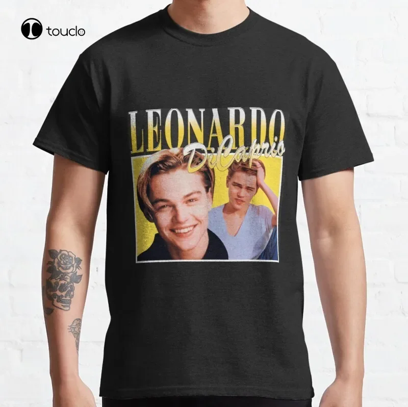 Leonardo Dicaprio Classic T-Shirt Cotton Tee Shirt Custom Aldult Teen Unisex Digital Printing Tee Shirts Fashion Tshirt Summer