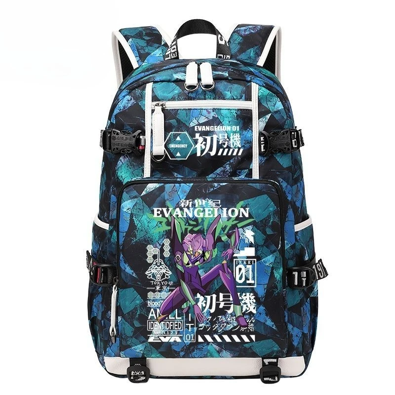 Ransel periferal film dan televisi NEON GENESIS EVANGELION nyaman untuk perjalanan bisnis dan tas penyimpanan berkapasitas besar