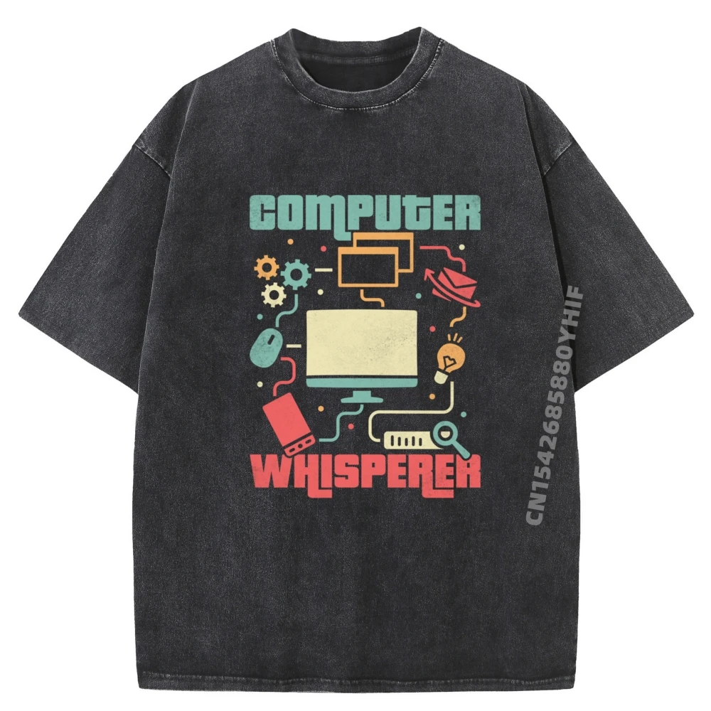 

Don T Worry I M From Tech Support It Sysadmin Computer Black T Shirt Summer Oversized T Shirt Men Soft Washed Shirt