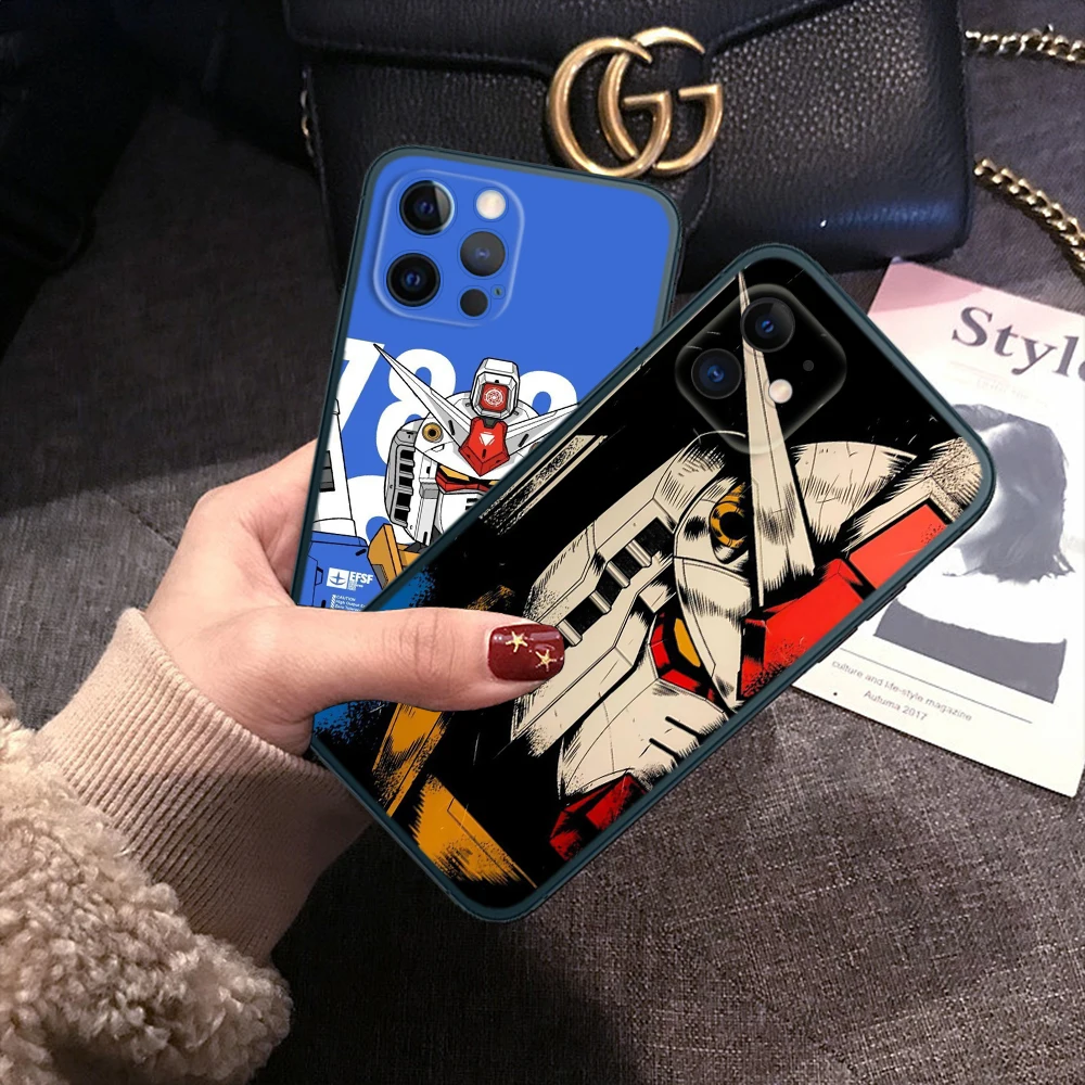 Funda de silicona suave de dibujos animados G-Gundam para iPhone 16 15 14 Plus 13 12 11 X XS XR Pro Max SE