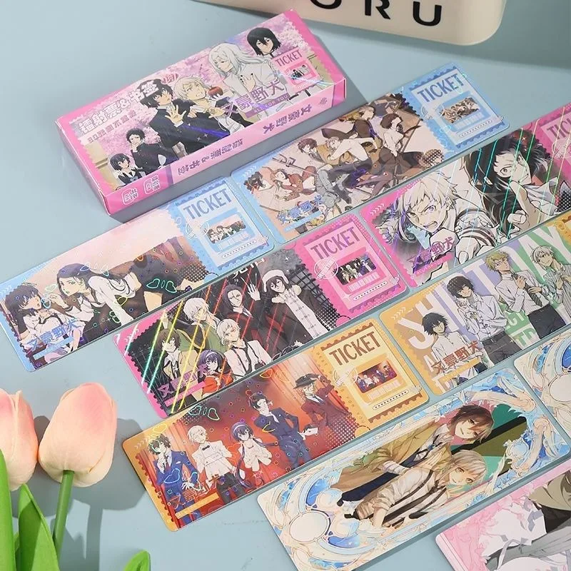 40Pcs/Lot 4# 2D animation peripheral laser ticket bookmark character collection card postcard