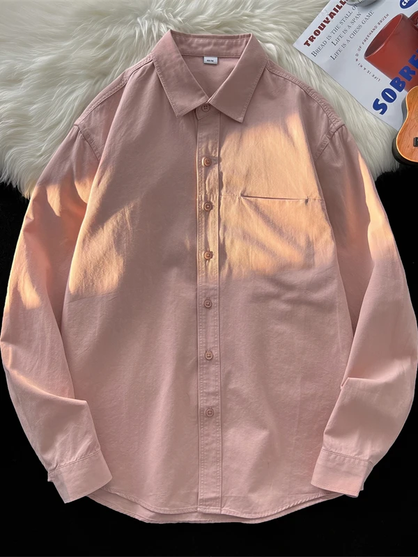 

Мужская куртка Waed Long Sve: Простая, винтажная рабочая одежда, осенняя верхняя одежда, однотонная, дышащая, из полиэстера, повседневная, модная.