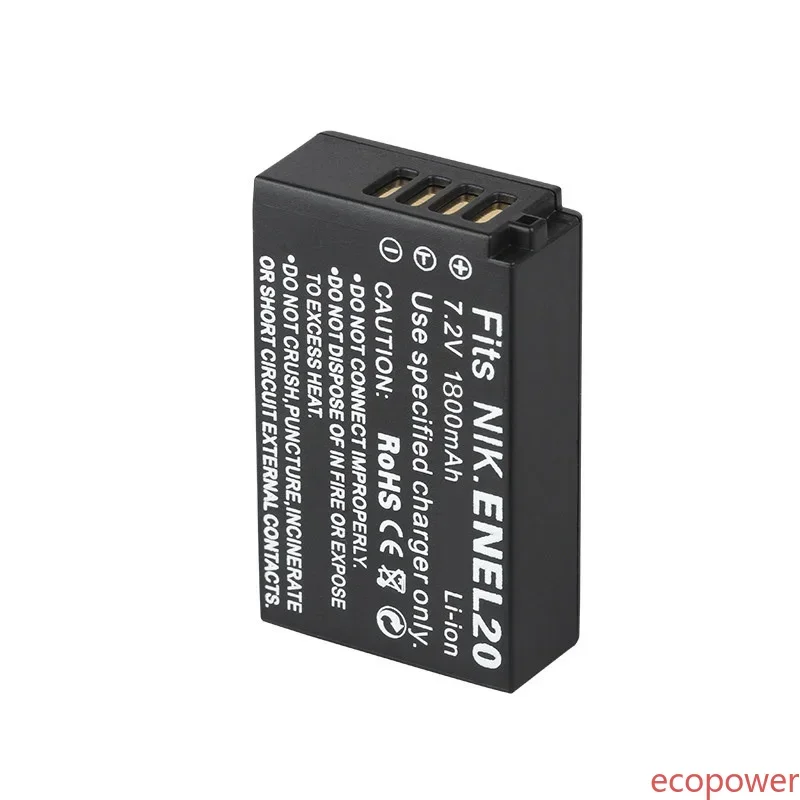 1800MAH EN EL20 EL20A BATTERY EN-EL20 EN-EL20A for Nikon Coolpix P1000 P950 Nikon 1 J1, 1 J2,1 J3 for Nikon 1 AW1 CAMERA BATTERY