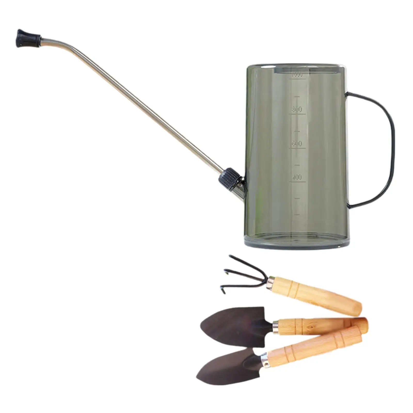 1L Watering Can with 3 Gardening Tools Comfort Handle with Detachable Shower Spray Head Practical Indoor Watering Can for Plants