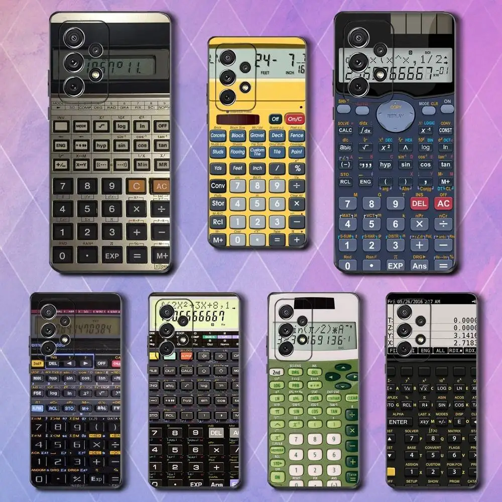 

Original Calculator Phone Case For Samsung S25,S24,S23,S22,S21,S20,S10,Ultra,Plus,Lite,FE,Soft Silicone Black Cover