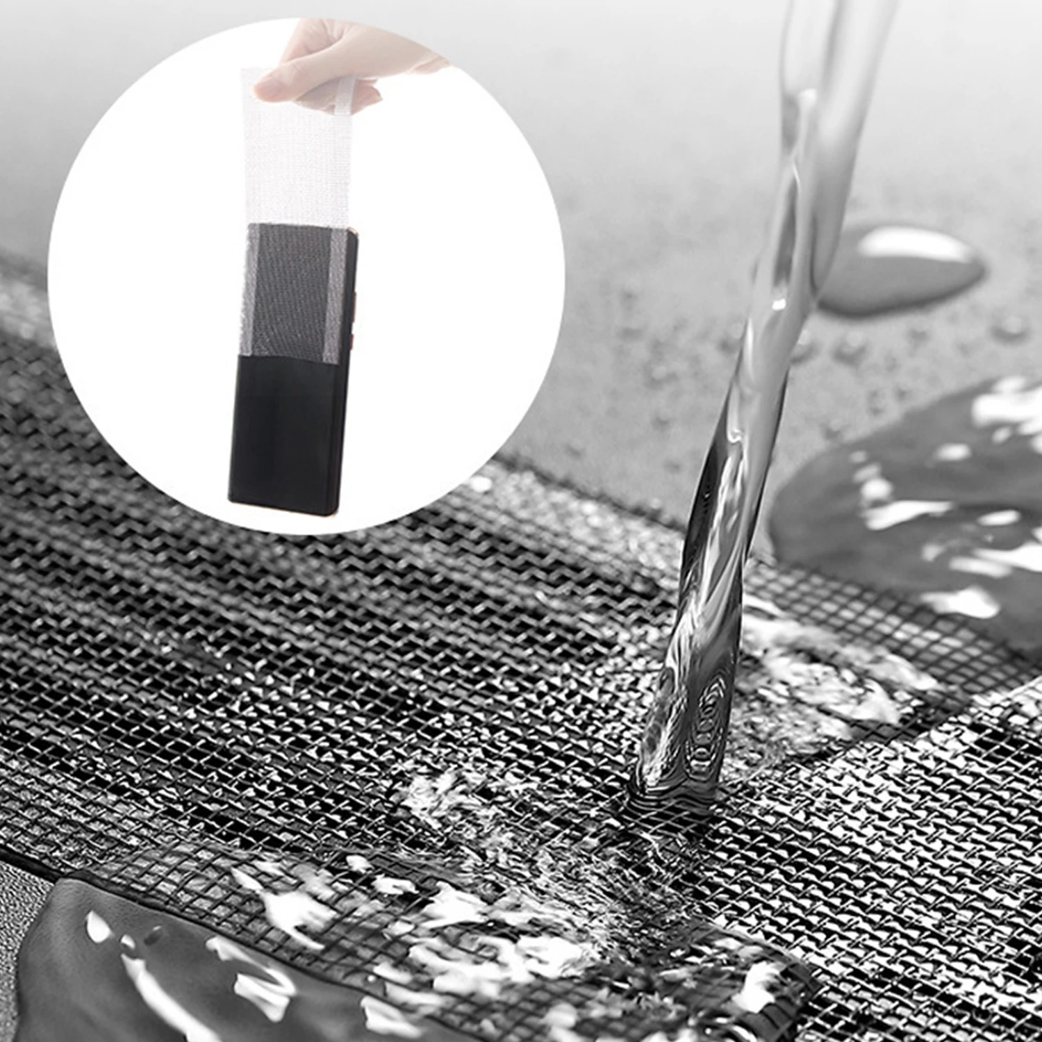 

1Roll Self-Adhesive Floor Drain Stickers Cuttable Shower Drain Disposable Mesh Sink Strainer Filter Screen Sticker