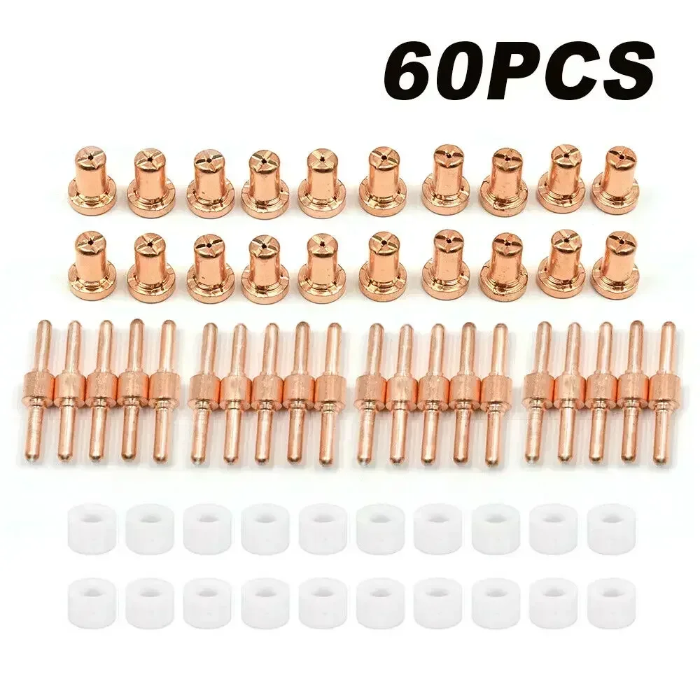 PT31 Torch Accessories, 60Pcs Plasma Cutter Nozzle Tips, Premium Copper Material, Suitable for LG40 CUT40