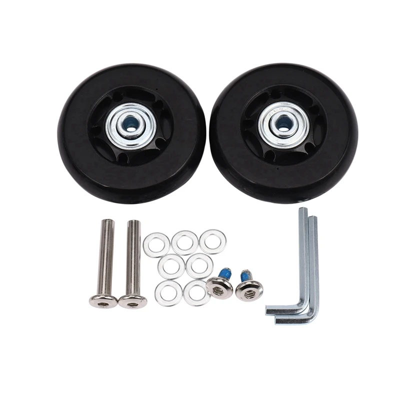 수하물 가방 교체 바퀴, 액슬 고무 디럭스 수리, OD 64mm, 10 세트, 신제품