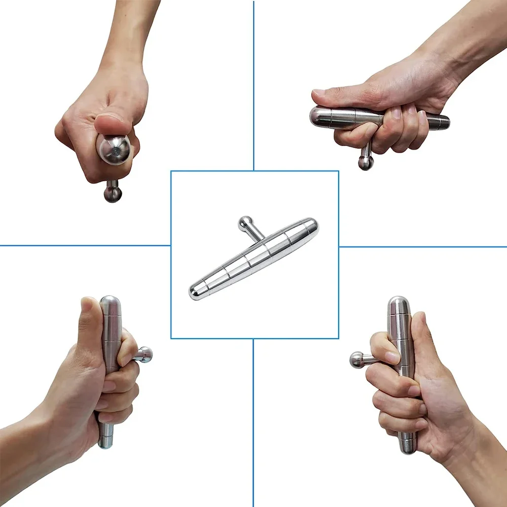 Stainless Steel T-Bar Massage Tool for Trigger Points Massage & Myofascial Release,Thumb & Forearm Saver for Massage Therapists