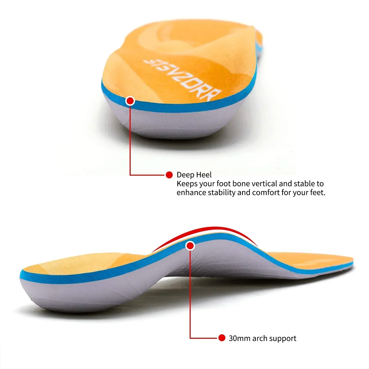 Flat Feet Plantar Fasciitis Orthopedics Insole Sneaker Heel Pain Women Men Arch Support Orthotic Sole Boot Shoes Inserts Cushion