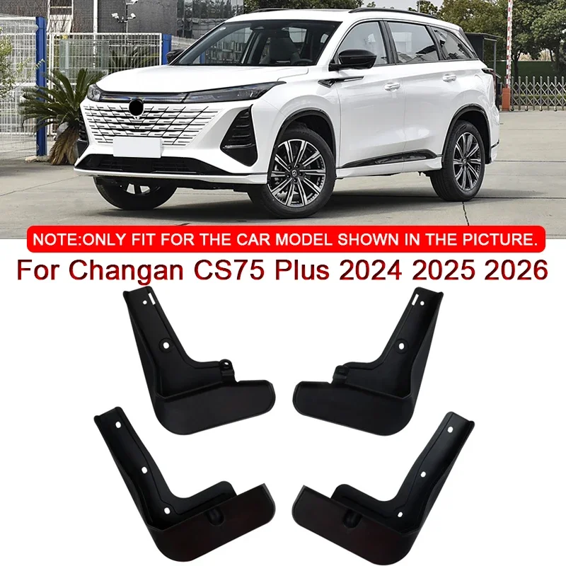 

4pcs/lot For Changan CS75 Plus 2024 2025 2026 ABS Car Mud Flaps Splash Guard Mudguards MudFlaps Front Rear Fender Accessories