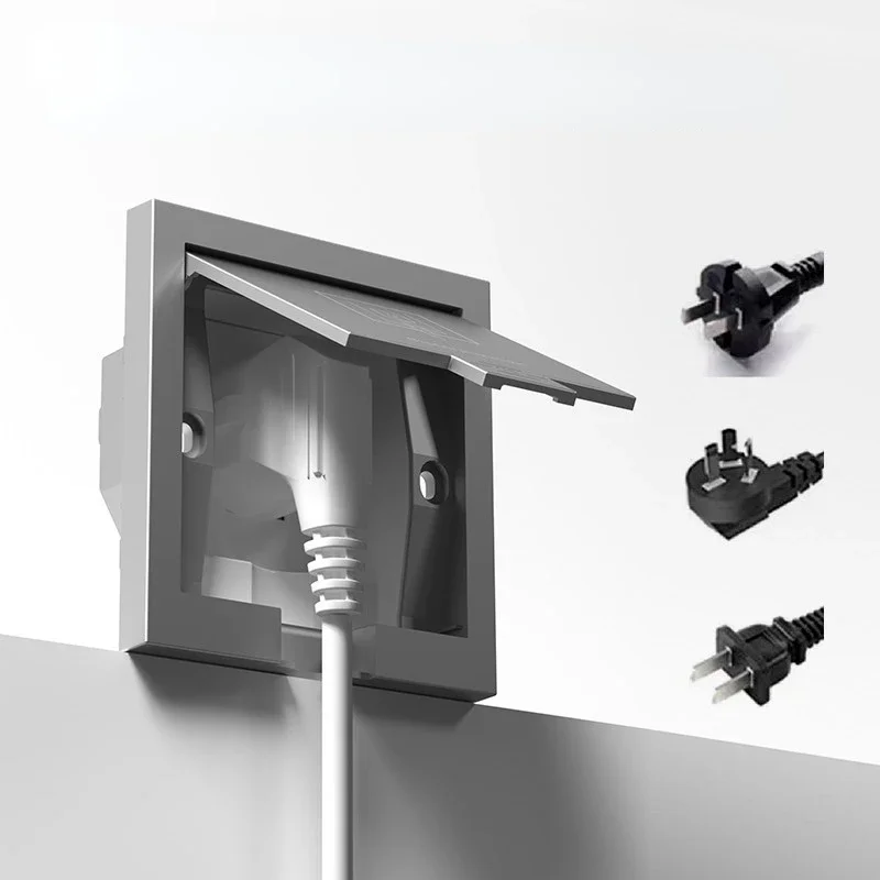 86 Type Concealed Five Hole Socket Household Wall Embedded Socket Embedded Five Hole Socket Panel
