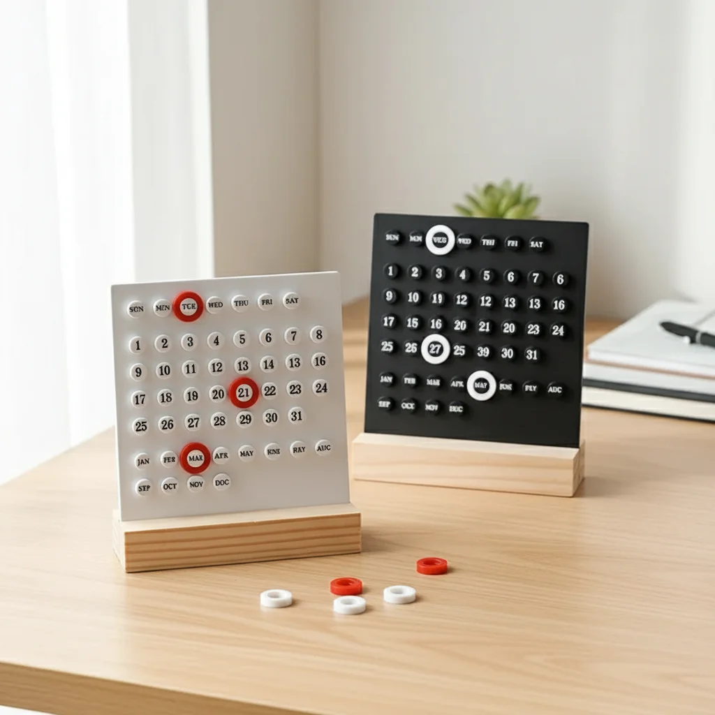 Acrylic Desk Calendar 1Pc Handmade Office Desktop Decoration Elegant Design