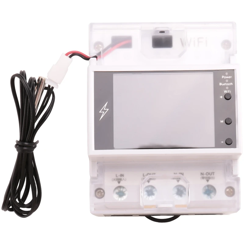 1 Pcs AT4PTW WIFI Tuya Din Rail Digital Thermostat Incubator With Timer Switch AC220V 100A For Heating