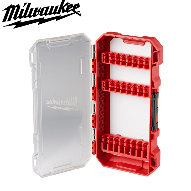 Milwaukee 48-32-9931 Medium Compact Case For Impact Driver Accessories Drill Bit Bracket Multifunctional Storage Toolbox