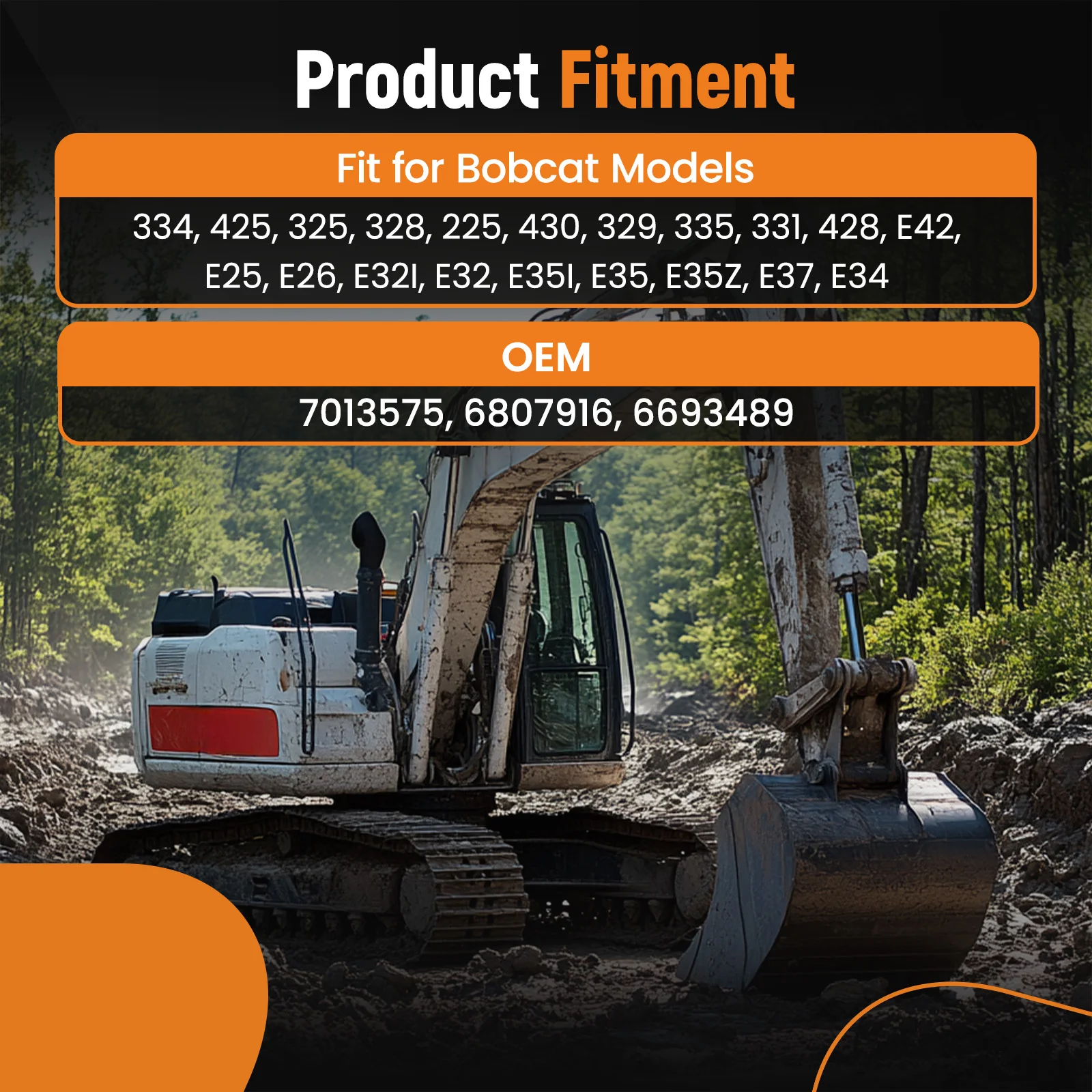 

Bottom Roller fit 7013575 Bobcat E26 E32 E42 331 225 325 328 329 331 334 7013575, 6807916, 6693489