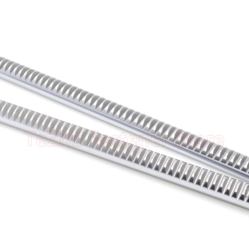 1pcs Round Rack 0.5/0.8/1/1.5/2/2.5 Module Length 300/500mm Dia 8/10/12/15/16/18/20/25mm 45# Steel Chrome Plating Spur Gear Rack - Image 2