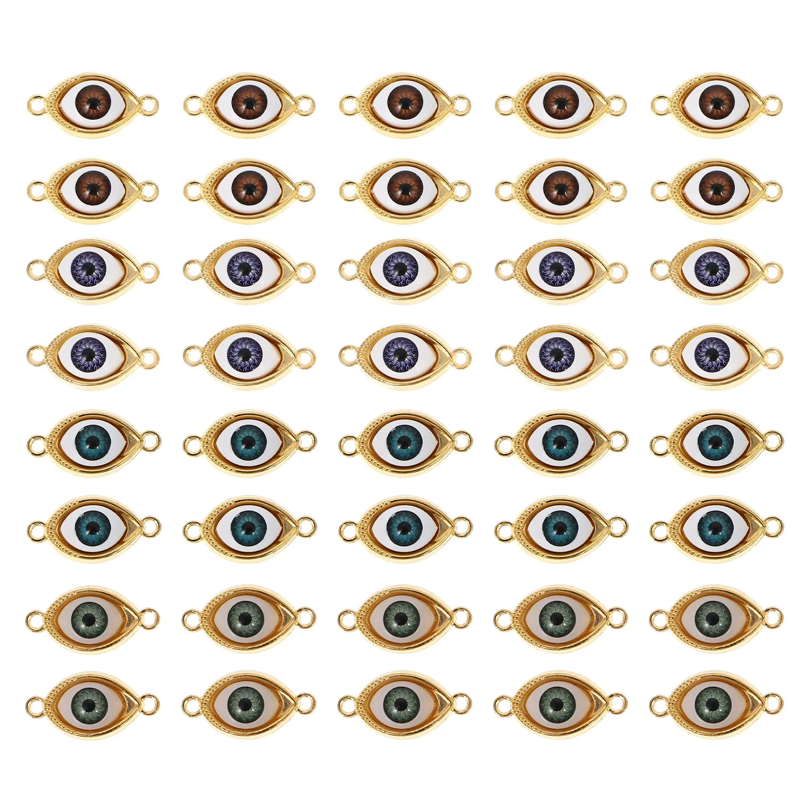 40Pcs Eye Shape Charm Pendants Alloy Jewelry Making Components for Necklace Bracelet Earring DIY Accessories Pendant
