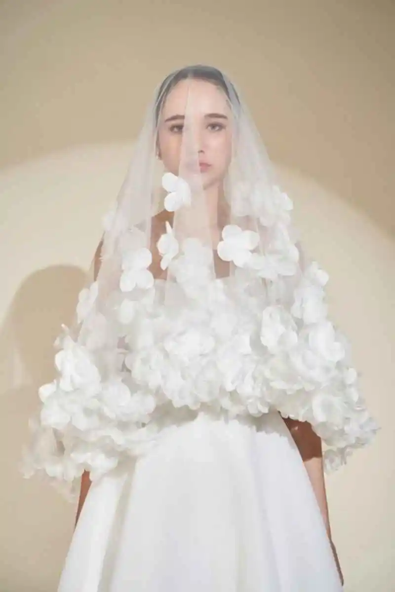 أنيقة الإصبع الحجاب الحجاب الزفاف طبقة واحدة تول ثلاثية الأبعاد-زينة الدانتيل تول الحجاب الزفاف مخصص اكسسوارات الزفاف