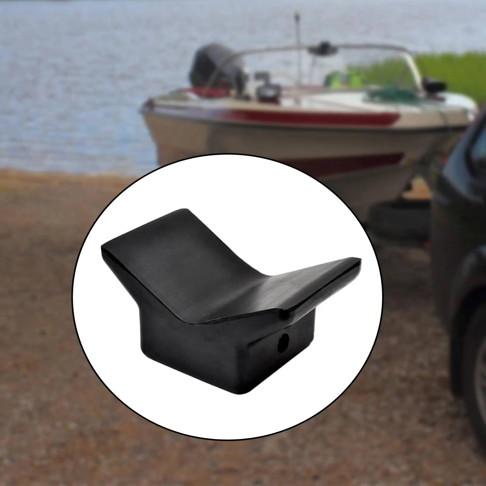 

Носовой упор для прицепа для лодки, V-образные детали, черные аксессуары 4 на 4 дюйма, блочный лук