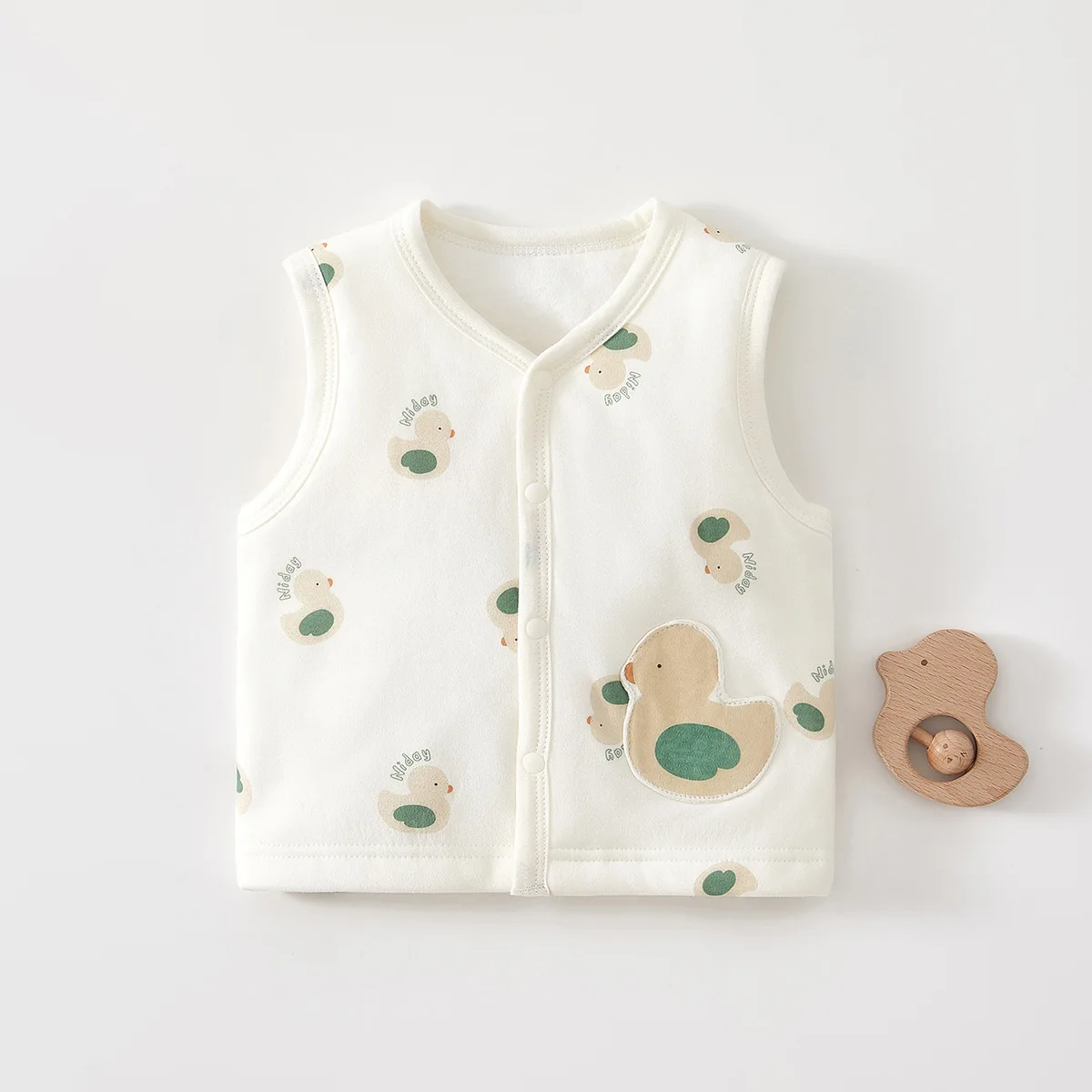 

Infants and Toddlers Padded Vest Baby Pure Cotton Spring and Autumn Outer Vest Baby