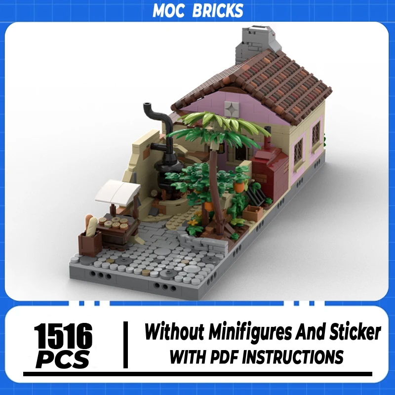 Pirates Model Moc Building Blocks Bake House Technical Street View Bricks DIY Assembly Construction Toy Holiday Gifts