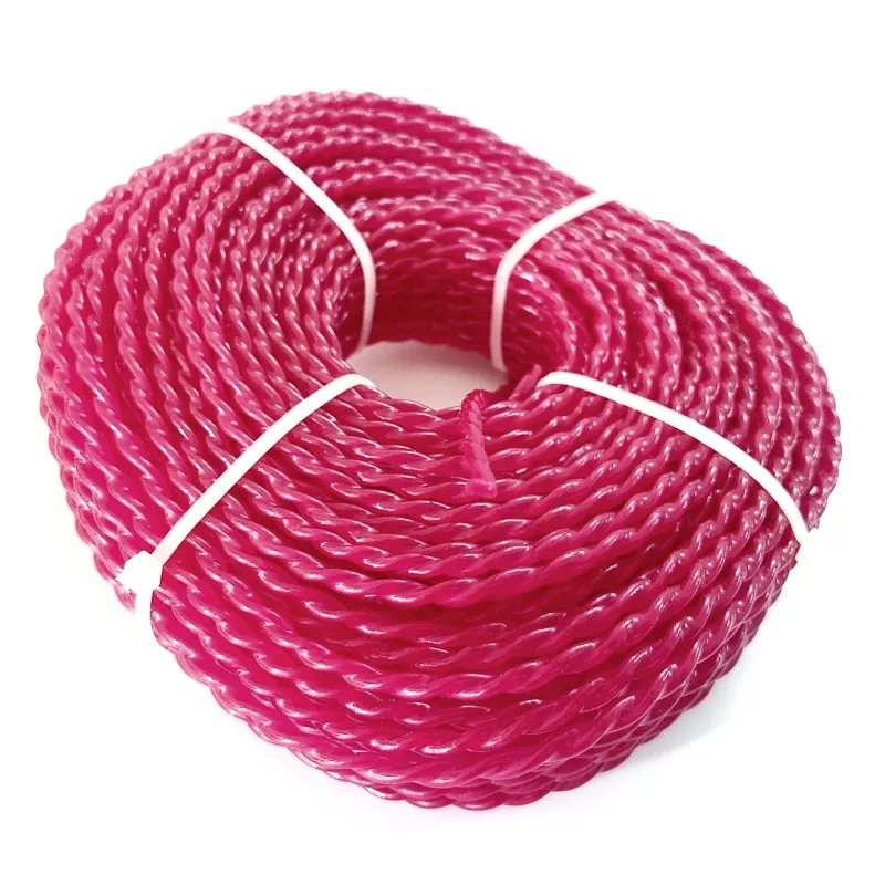 

Newest 3mm Brush Cutter Strimmer Line Mowing Nylon Trimmer Rope Wire Oval Straw 60M Lawn Mower Accessory