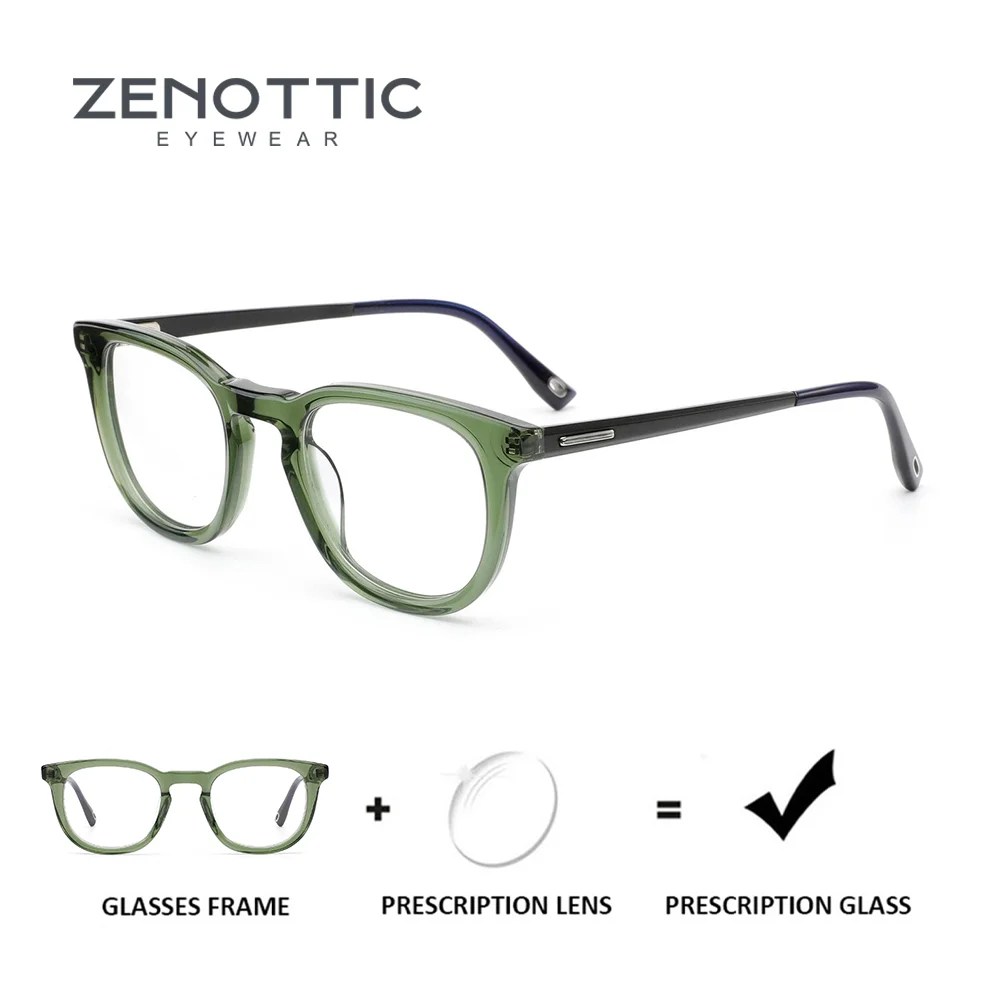 

ZENOTTIC Women Butterfly Glasses Acetate Frame Prescription Lenses Fashion Eyewear Myopia Progressive