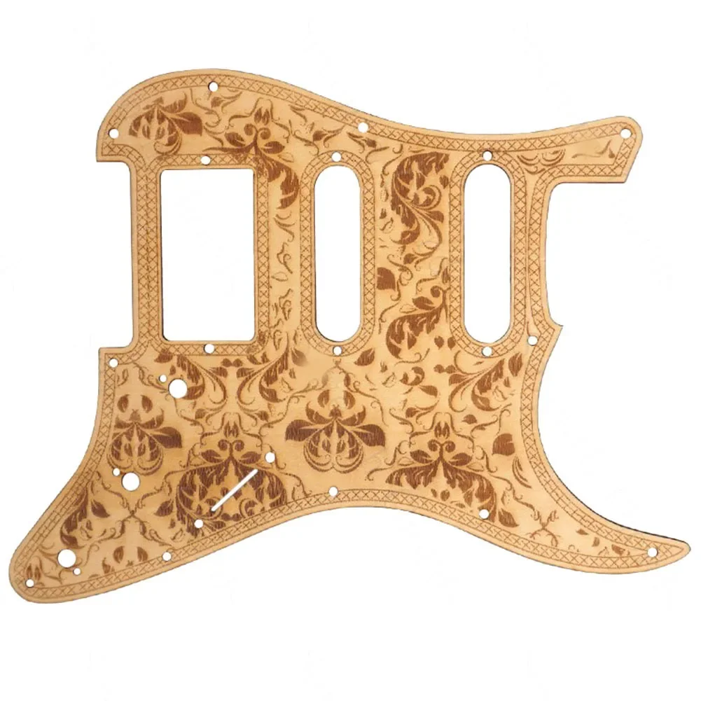 Wood Color Pickguard Scratch Plate Personality Design Suitable for ST SQ Electric Guitar Unique Manufacturing Part Number