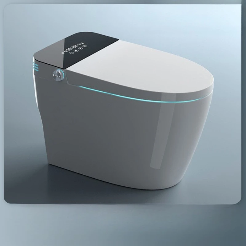 Smart toilet integrated instant automatic voice flip toilet foam shield no water pressure limit