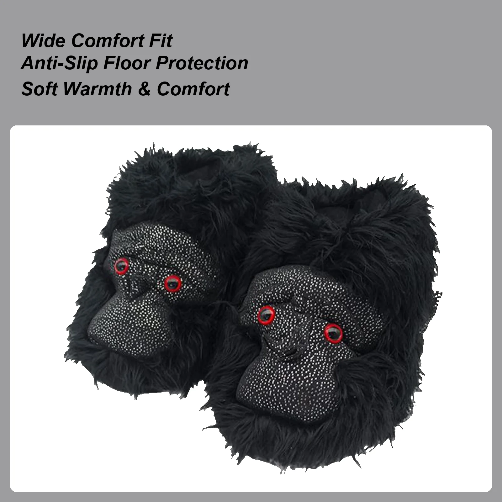 

Cute Fuzzy Slippers Warm Comfortable Novelty Winter Warm Slippers For Women Men Adult Indoor Outdoor Bedroom Home House Winter