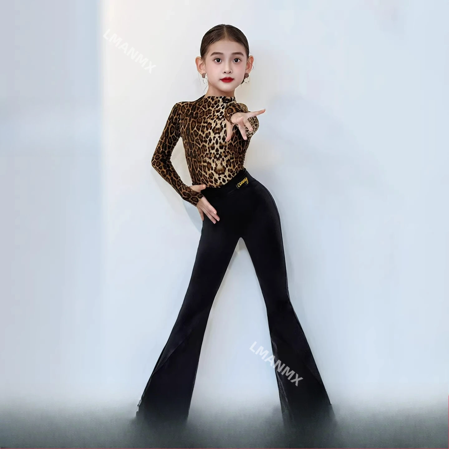 

Новое платье для латинских танцев 2025 года, детское тренировочное платье, комплект тренировочных платьев с длинными рукавами