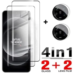 4in1 Tempered Glass for Xiaomi 14 Ultra 14 Pro Screen Protector Camera Lens Film for Xiaomi 13 12 Pro Mi 13 Pro Protective Glass