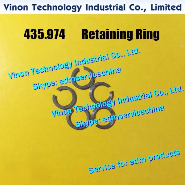 435.974 Retaining Ring INOX (Pack of 5pcs) Agie Challenge,Classic,Excellence,CUT1000 EDM Circlip Spring Ring 435974, 435.974.1