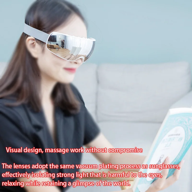 Smart EMS Eye Hot Compress Massager Visual Eye Care Massage Tool Electric Vibration Tapping Eye Round Relax Rechargeable