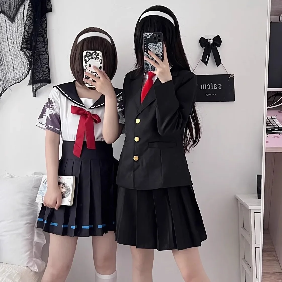 Identity V Kawakami Tomie Cosplay Costume with Hair Hoop JK Uniform for Halloween Anime Comic Dream Witch Yidhra Outfits