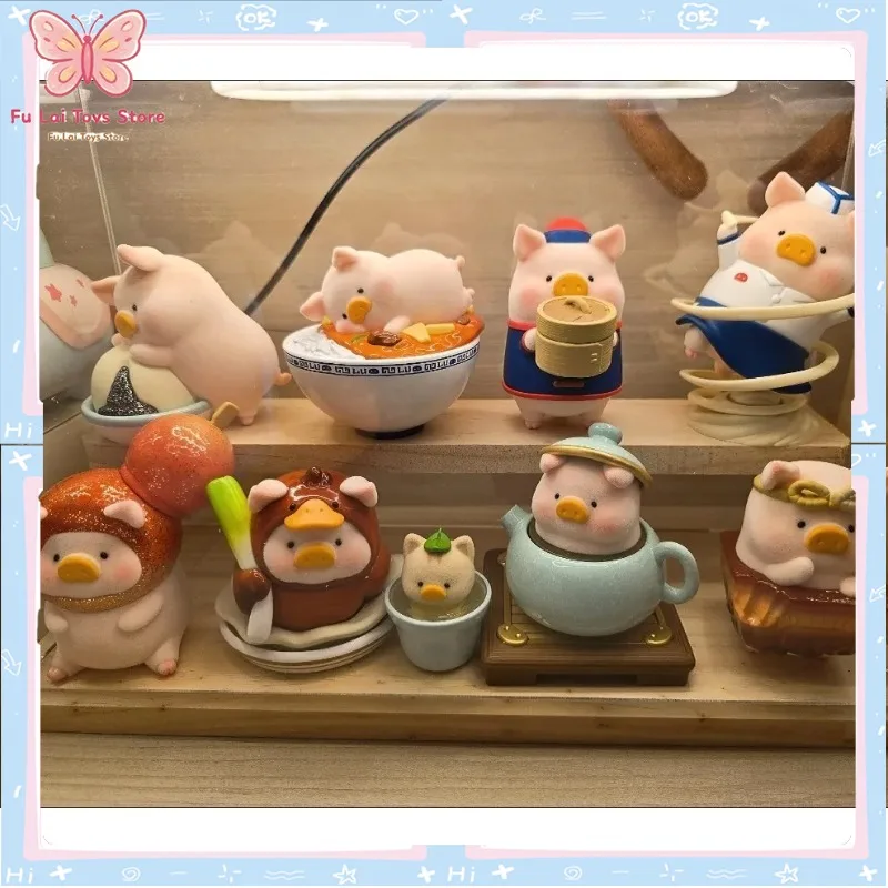 

TOYZEROPLUS Official LuLu The Piggy Lu's Kitchen Series Flocked Plush Vinyl Figure Desktop Ornament Collectible Gift In Stock