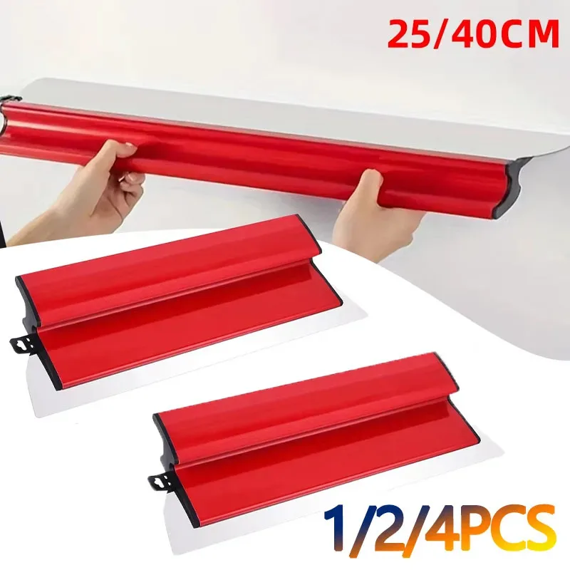 1-2PCS 25cm/40cm Stainless Steel Scraper for Wall Plastering Leveling Tool Putty Knife Wall Finishing Trowel Home Accessories