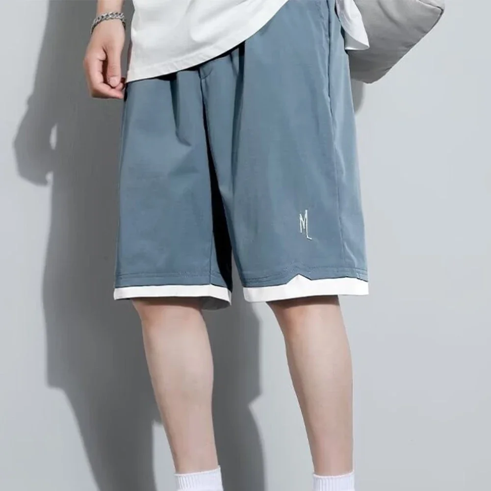 Men Sports Thin Loose Basketball Casual Shorts Leisure Straight Five-Point Pants