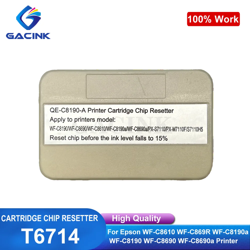 T6714 Resetter Chip cartuccia d'inchiostro C13T671400 per Epson WorkForce Pro WF-C8690 C8610 C8190 WF-C8190 WF-C8610 per Area ue/JAPEN