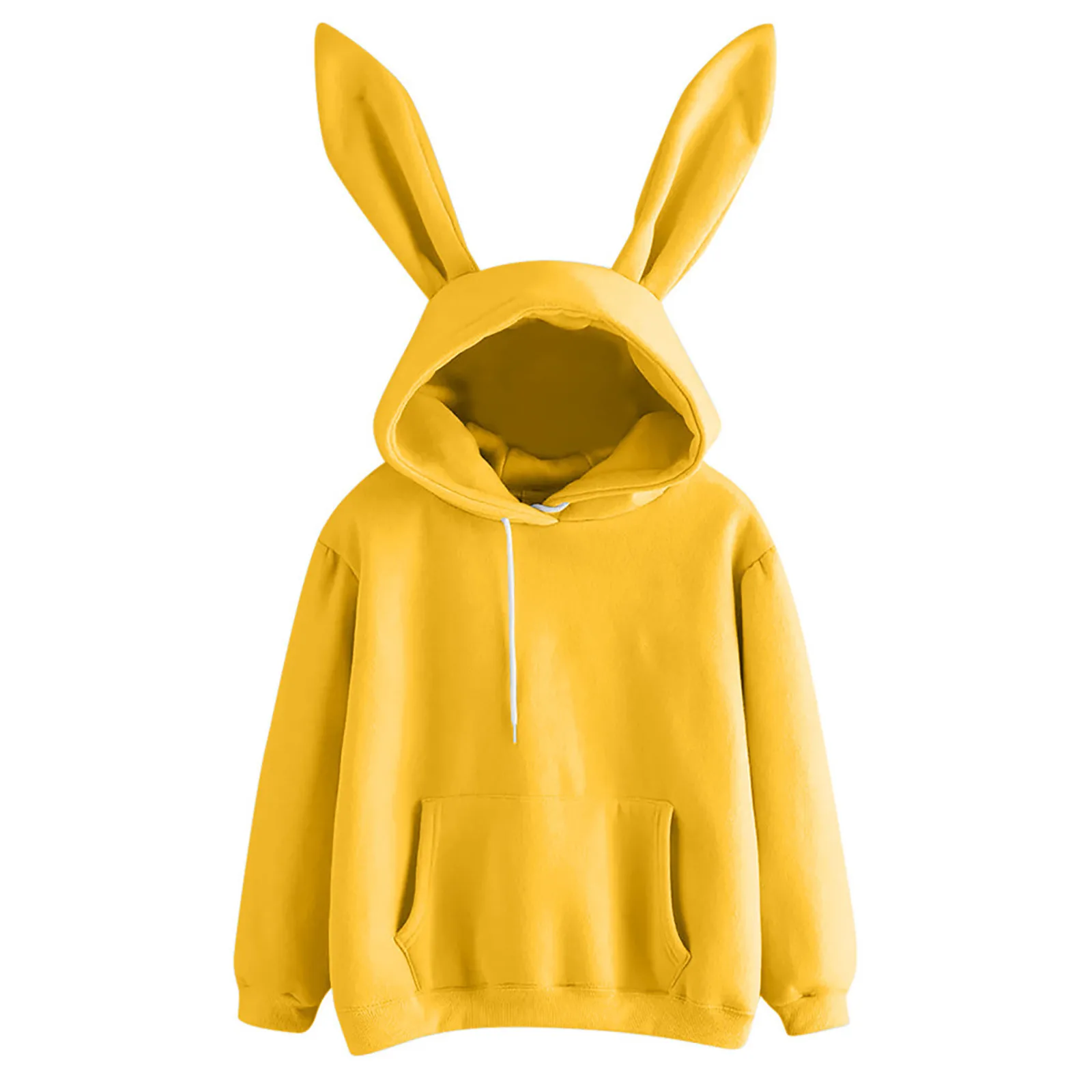 Kawaii Rabbit Ears Fashion Hoody Casual colors Solid Color Warm Sweatshirt Hoodies For Women y2k top Autumn Winter Women Hoodies